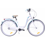Mestský bicykel 28 Fuzlu Nevada S-3 Bielo modrá